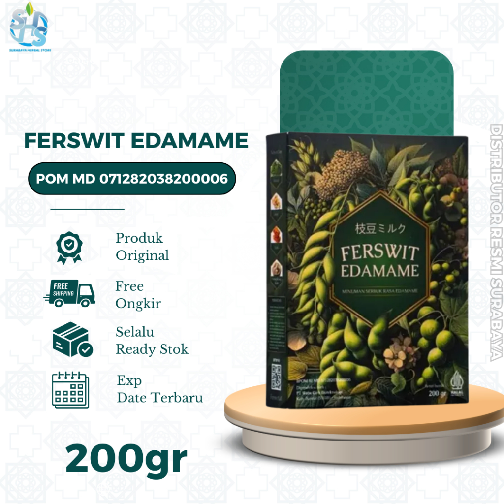 

FERSWIT EDAMAME Susu Original 200gr Bubuk Edamame Jepang Murni Untuk Masalah Tulang & Nyeri Sendi