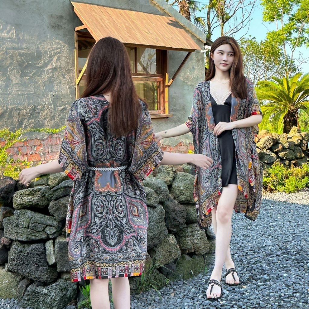 NEW OUTER SATIN SILK UK 180 X 90 Korea style/kardigan outerwear satin wanita