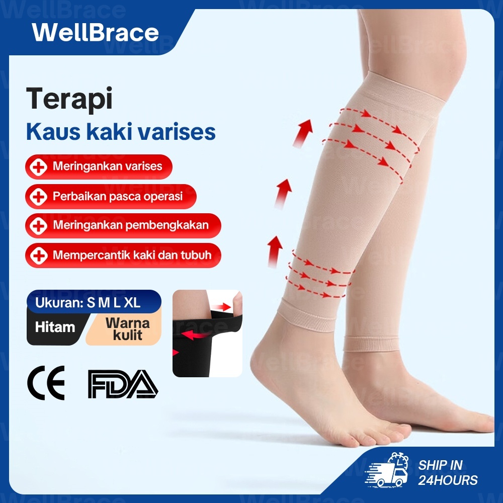 Kaos Kaki Kompresi Untuk Kaki Bengkak Diabetes Stoking Varises ccl 2 Medis Original Stoking Varices