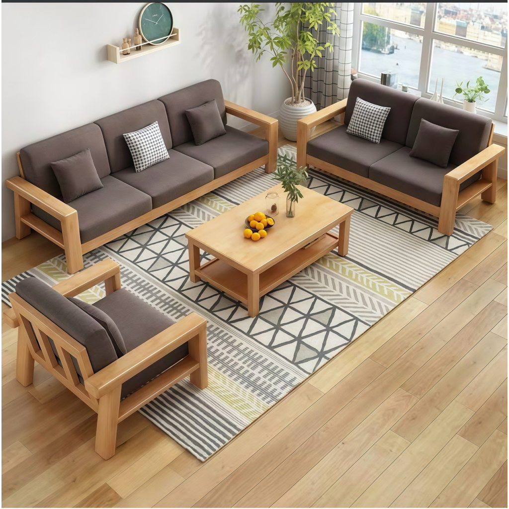 Sofa Tamu Kayu Jati Minimalis-Sofa Set Ruang tamu kayu Jati