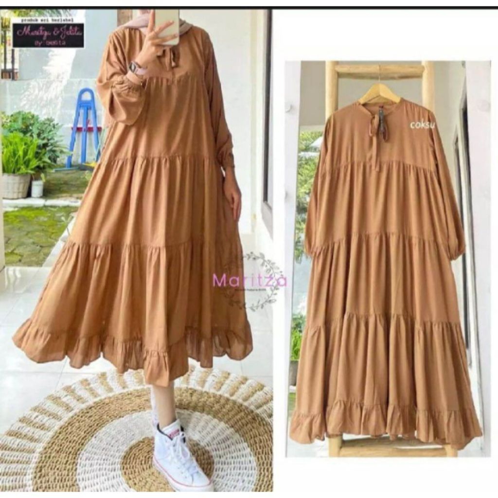MIDI DRESS TERMURAH//GAMIS MIDI DRESS TERLARIS//GAMIS  MUSLIMAH//GAMIS POLOS