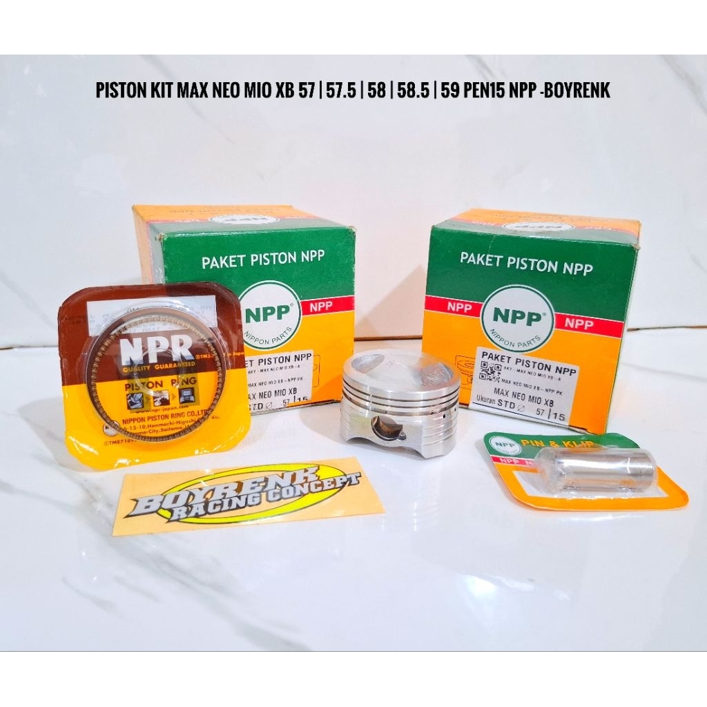 PISTON KIT MAX NEO MIO XB 150CC NPP 57 | 57.5 | 58 | 58.5 | 59 PEN15 -BOYRENK