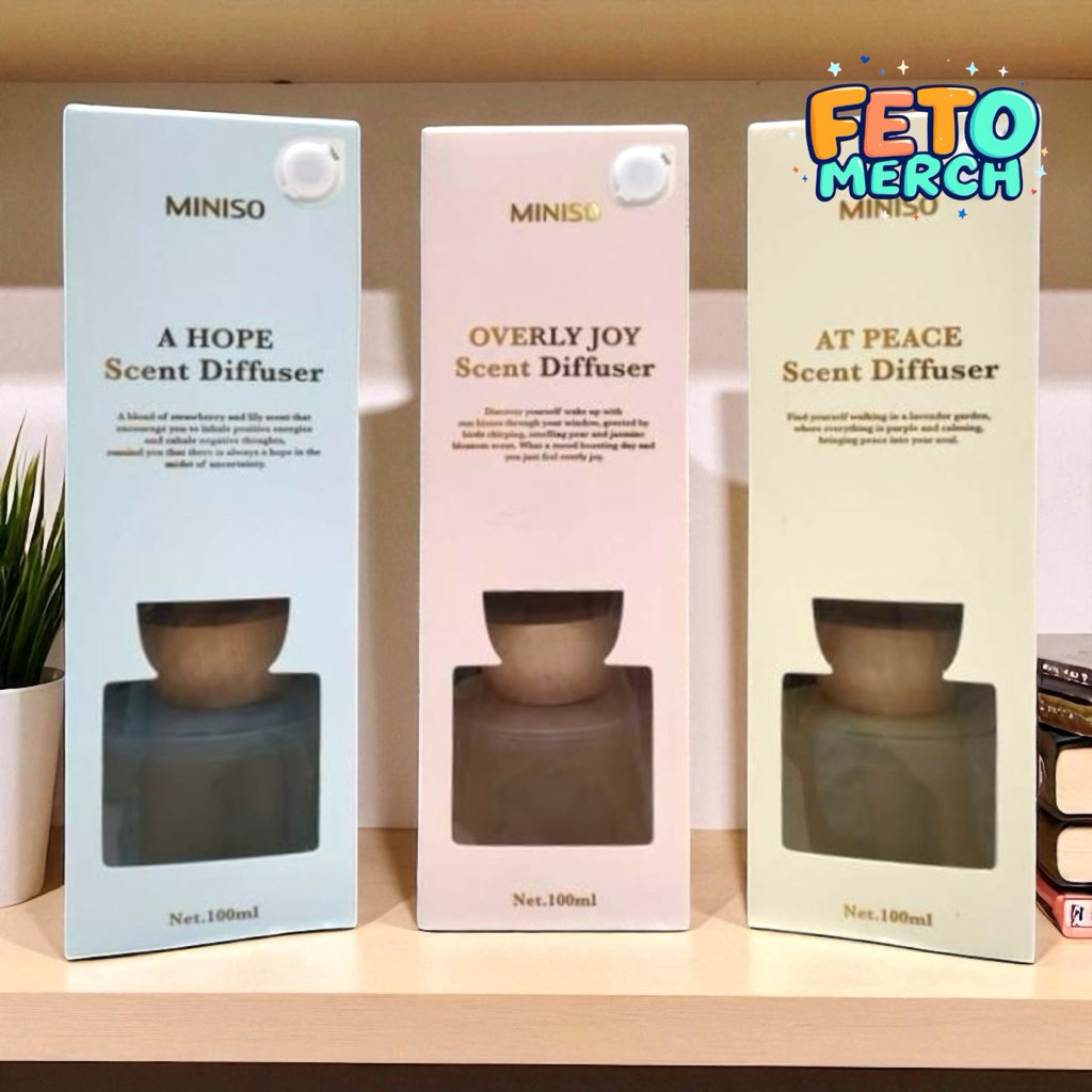Pengharum Ruangan Reed Diffuser Aromaterapi dengan Wangi Tahan Lama Varian Overly Joy At Peace A Hop