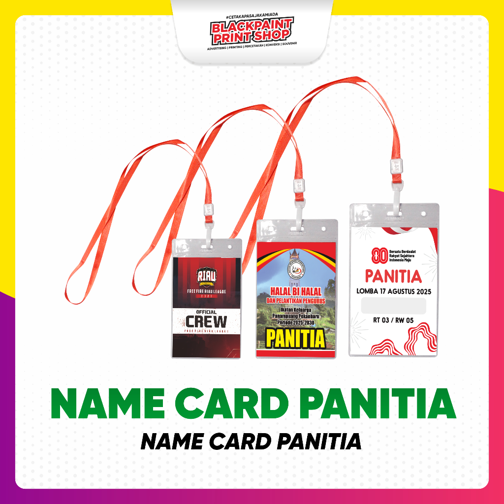 

Name Card Panitia / ID Card Panitia / Spesial Agustusan