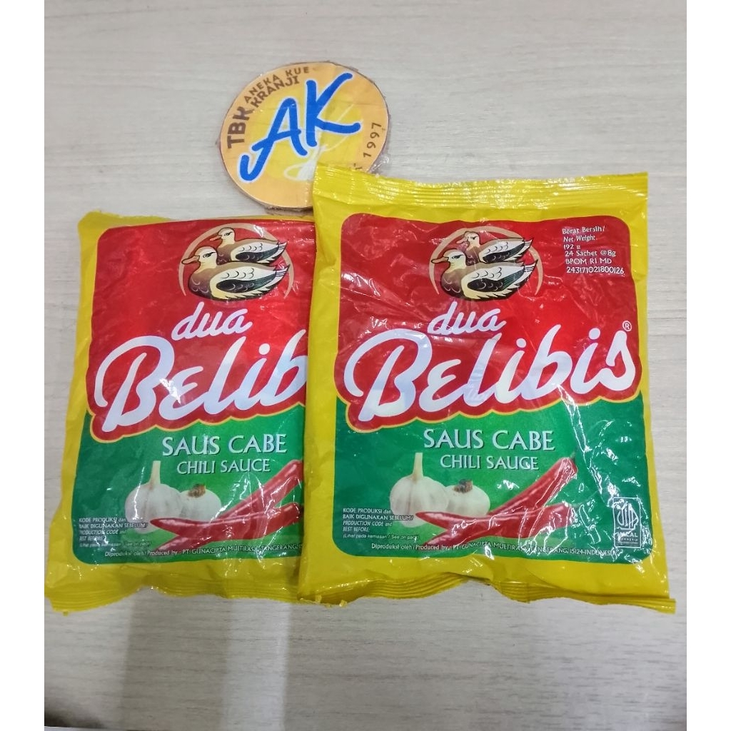 

SAOS SAMBAL BELIBIS SACHET/ BELIBIS SAOS SACHET 1KARTON ISI 20BUNGKUS 1BUNGKUS ISI 24PCS