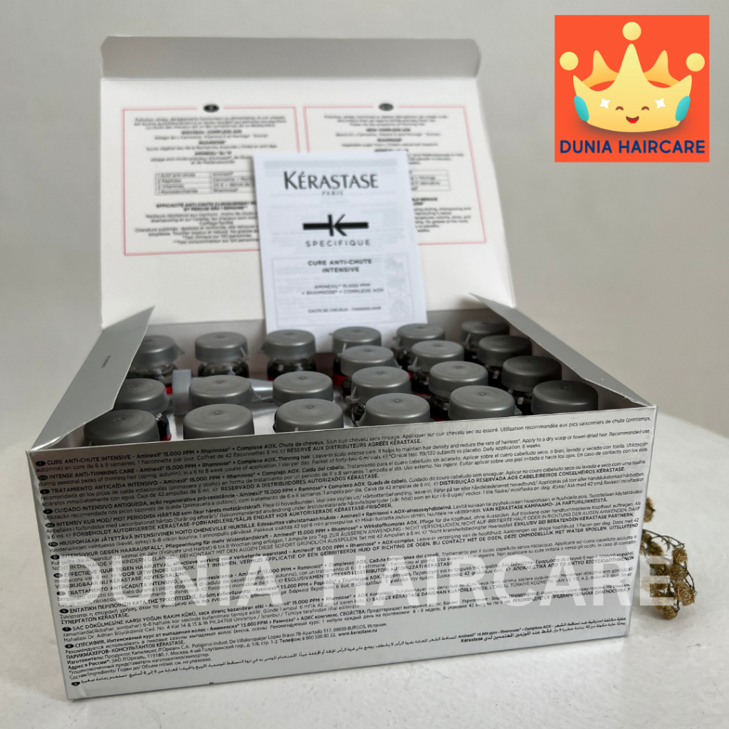 Kerastase AMINEXIL Cure Anti-Chute 42 Ampul (1 BOX Besar) - Serum Rambut Rontok Kerastase