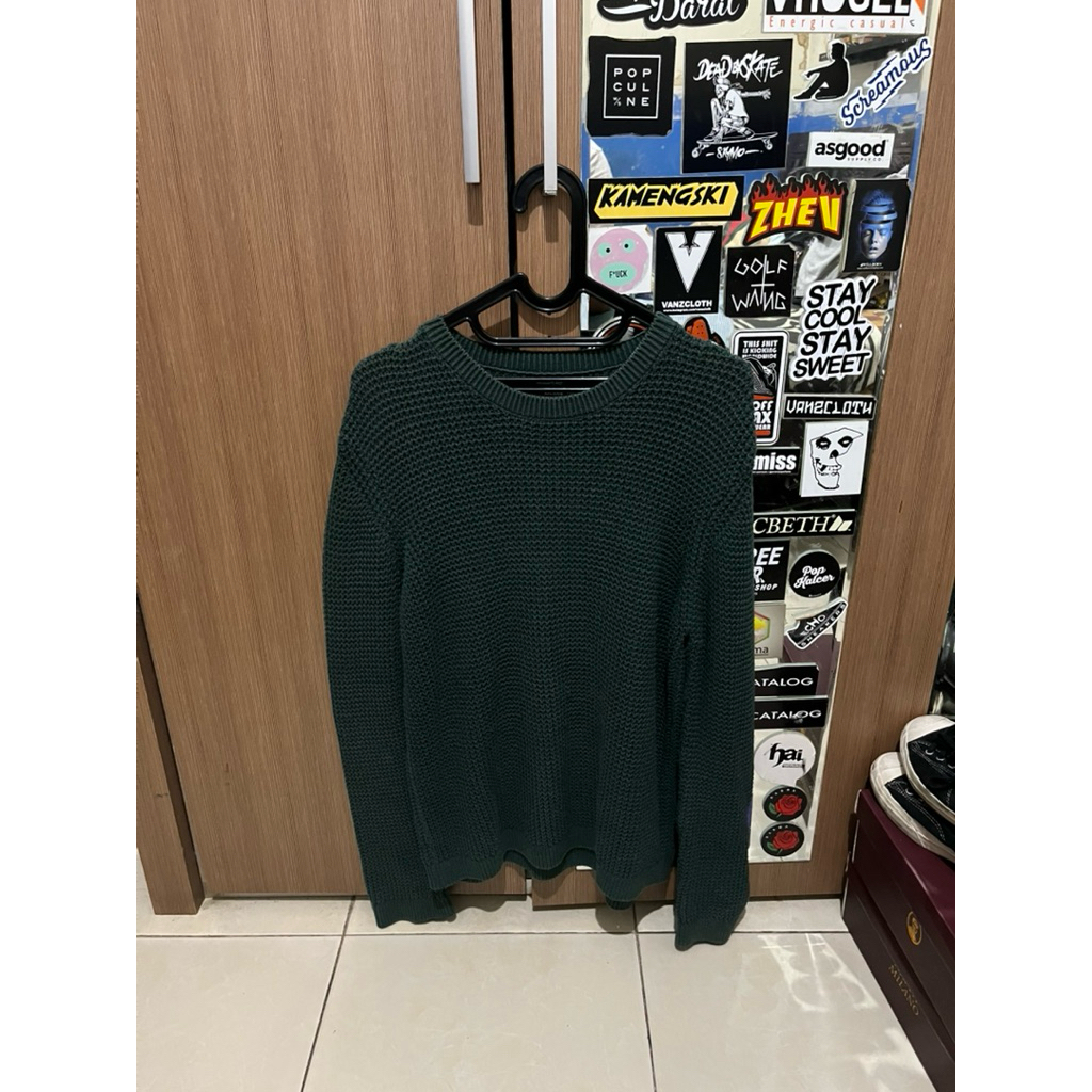 Sweater Rajut Tebal Topman Hijau