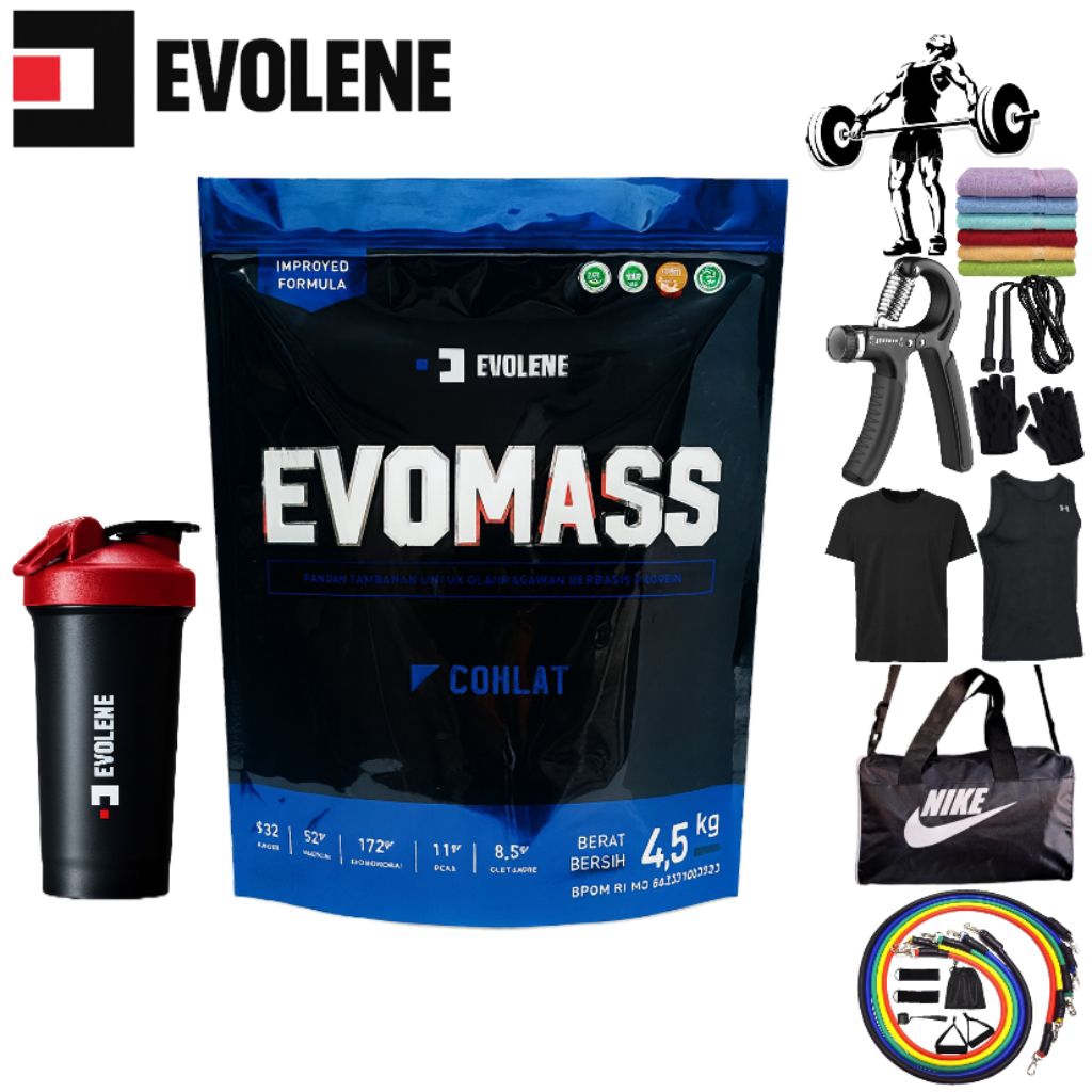 Evomass Gainer Evolene 10lbs 4.5kg Suplemen Weight Gainer