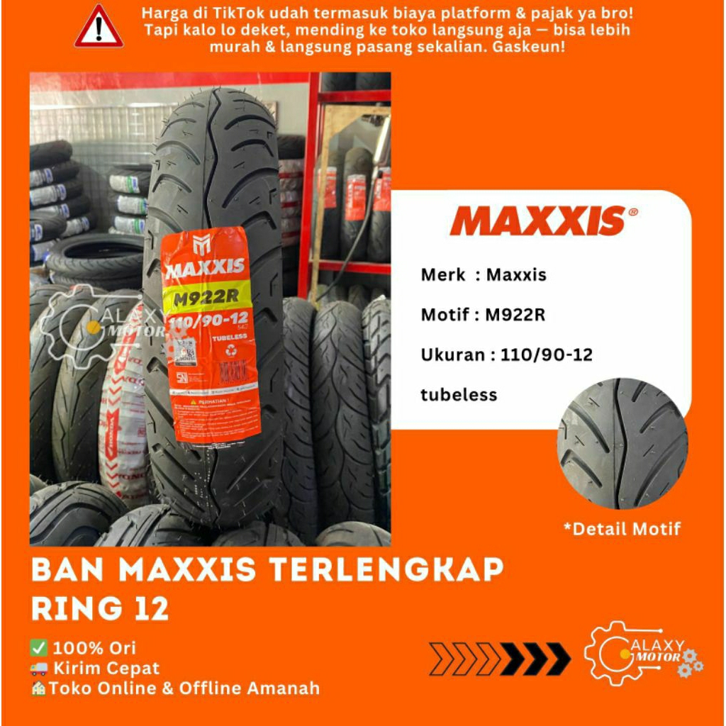 BAN MOTOR RING 12 TERLENGKAP MAXXIS IRC CORSA FDR ZENEOS BAN SCOOPY BAN RING 12 100/90-12 110/90-12 
