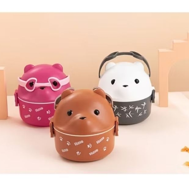 02 kotak bekal anak lucu unik tempat bekal sekolah karakter kotak bekal set wadah bento