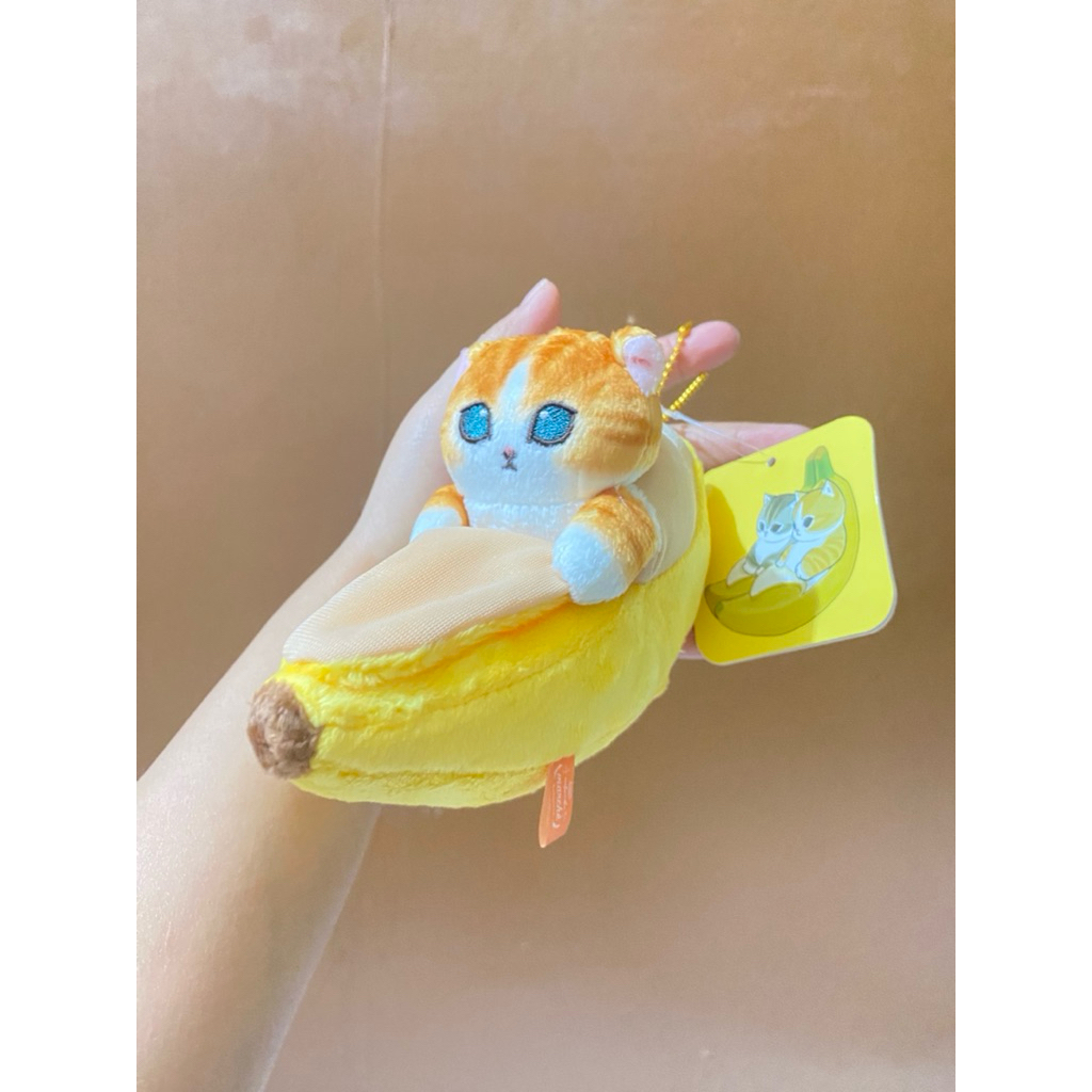 Boneka Gantungan Kunci Karakter Mofusand Banana size 15x10cm Original / Boneka Gantungan Kunci Mofus
