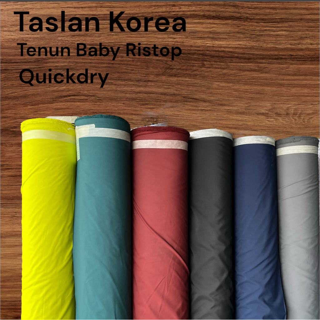 kain Taslan Korea original Tenun babby ripstop / bahan quickdry