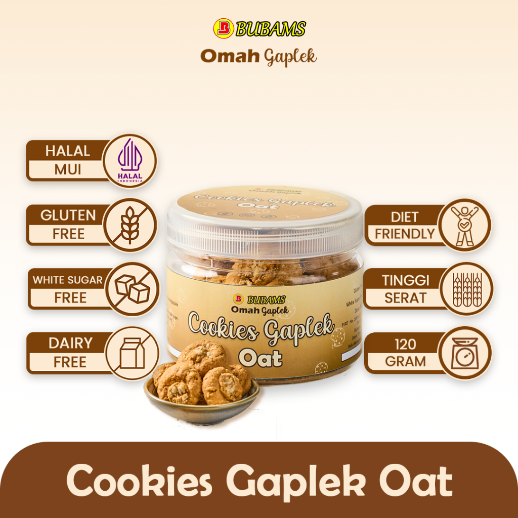 

Bubams Cookies Gaplek Oat GLUTEN FREE