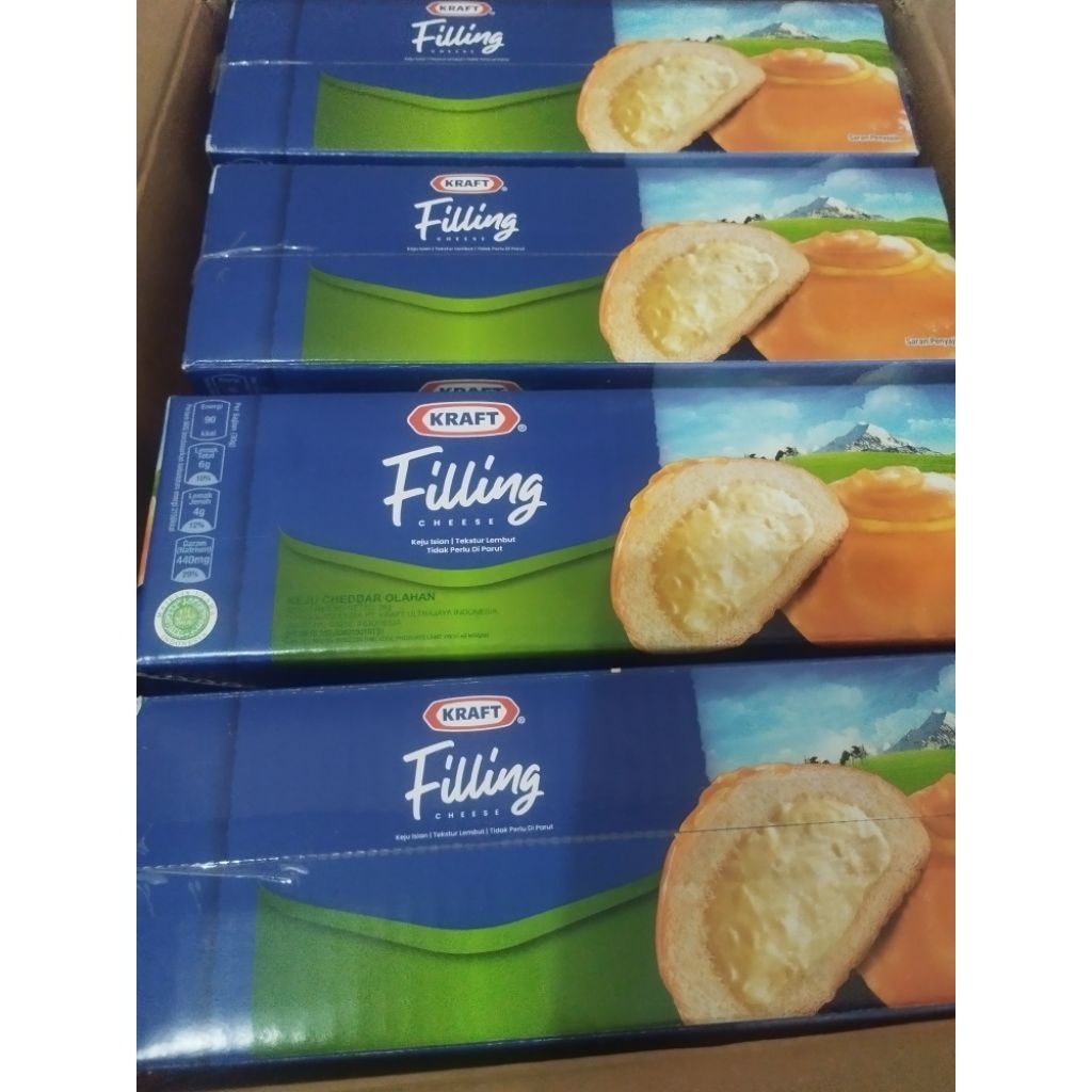

Kraft filling cheese 2 kg keju isian tekstur lembut 100% original