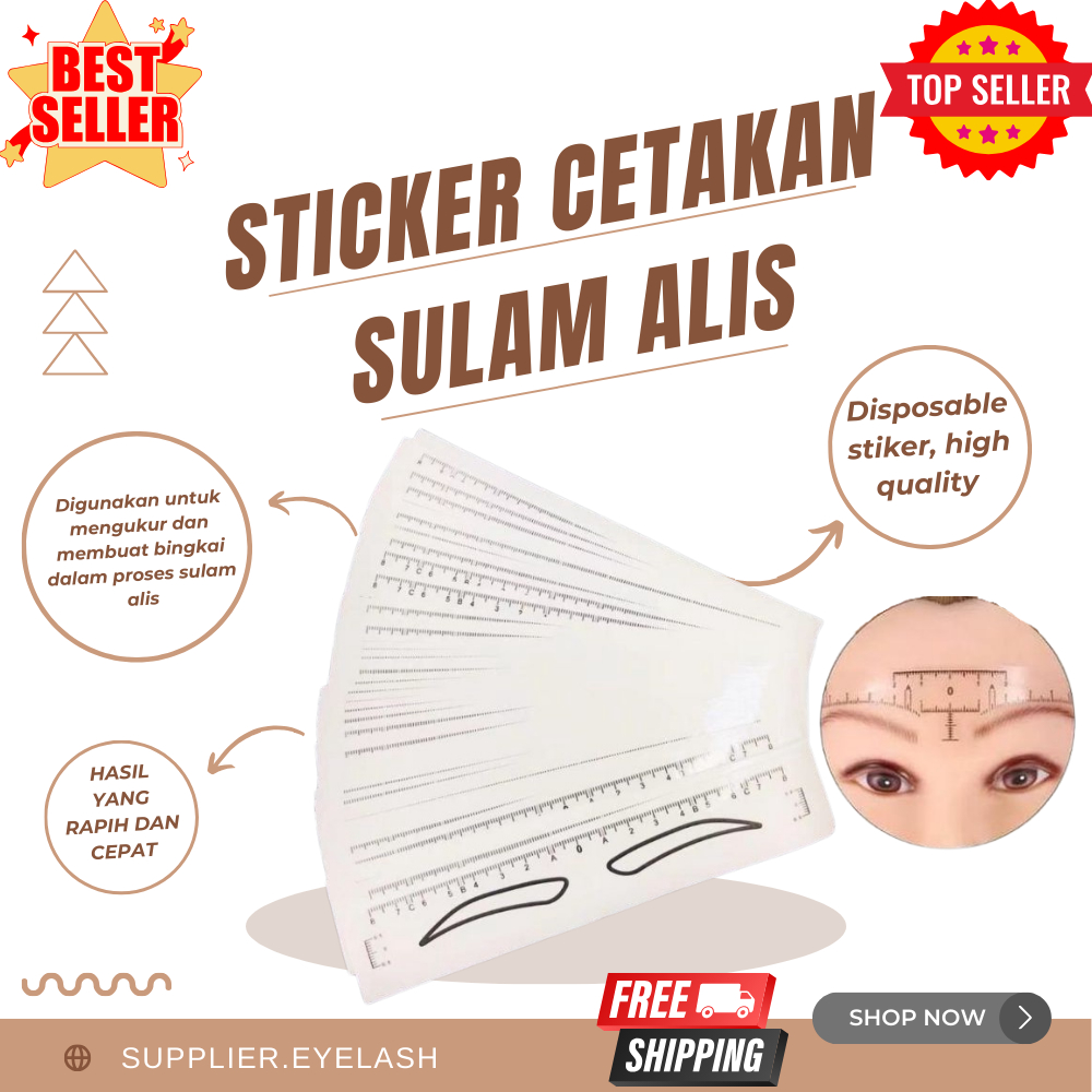 STICKER SULAM ALIS / CETAKAN SULAM ALIS STIKER / PENGGARIS SULAM ALIS