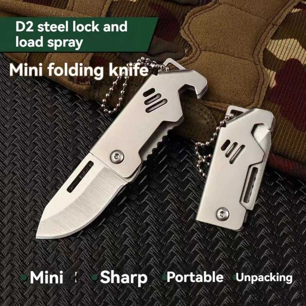 JIANLING Pisau Lipat Folding Knife Stainless Steel Mini Multifungsi - D2