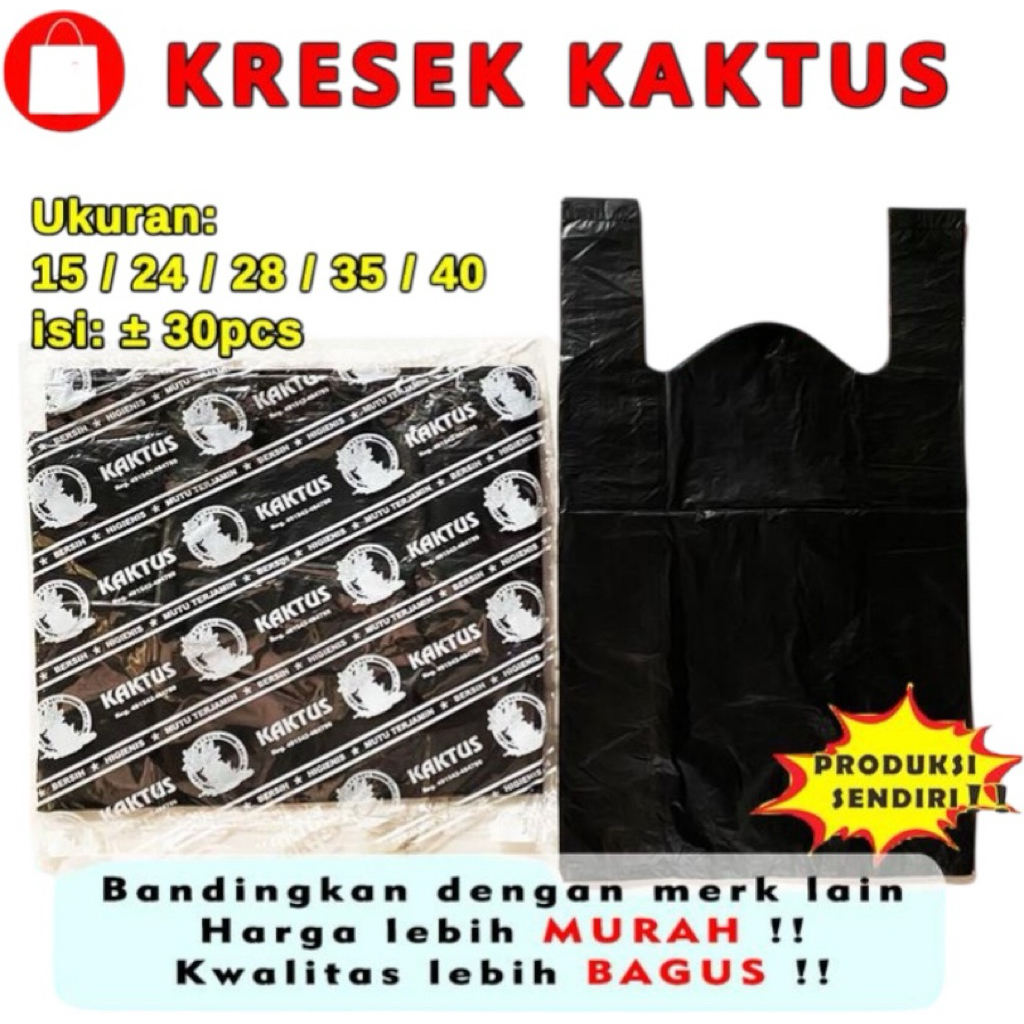 KANTONG KRESEK PLASTIK KAKTUS 15x30 30PCS