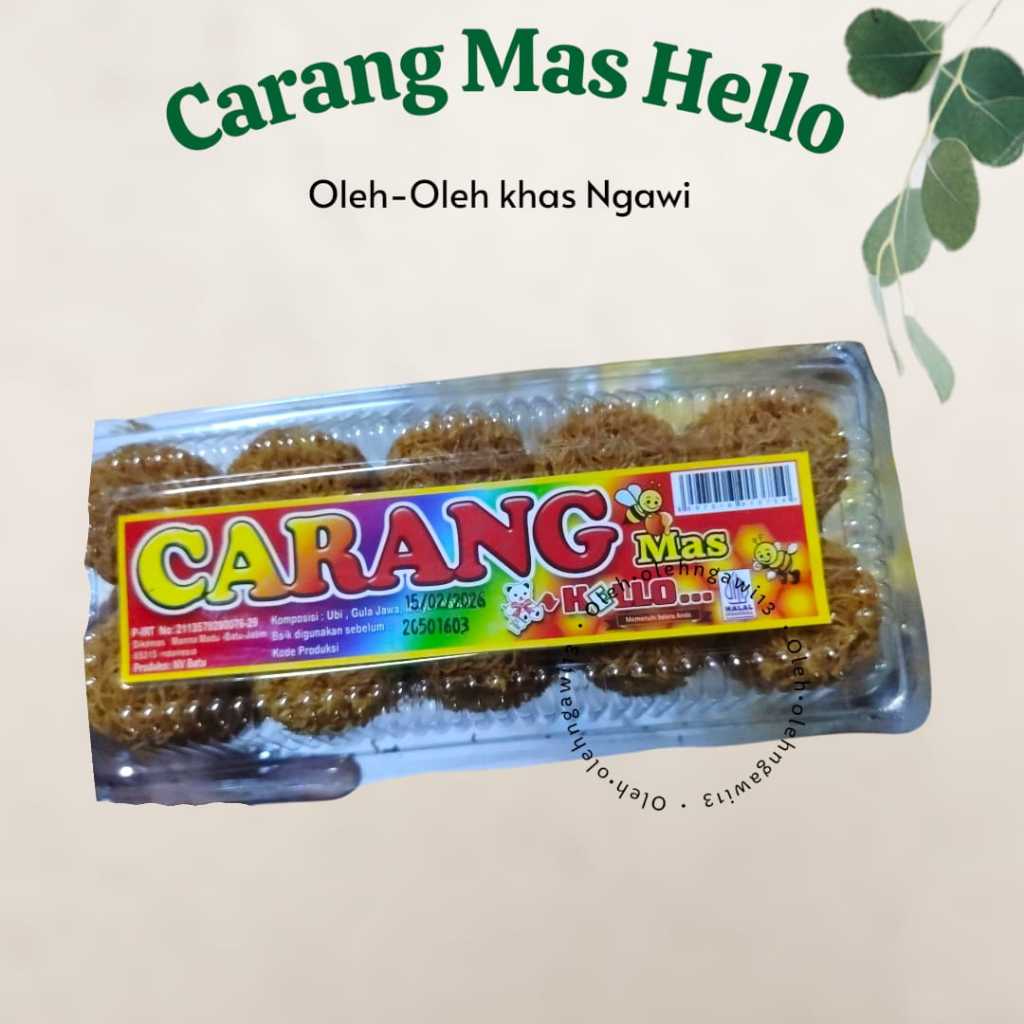 

CARANG MAS PRODUKSI HELLO, MAKANAN RINGAN CARANG MAS