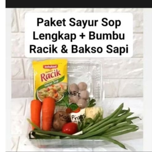 

paket sayur sop baso