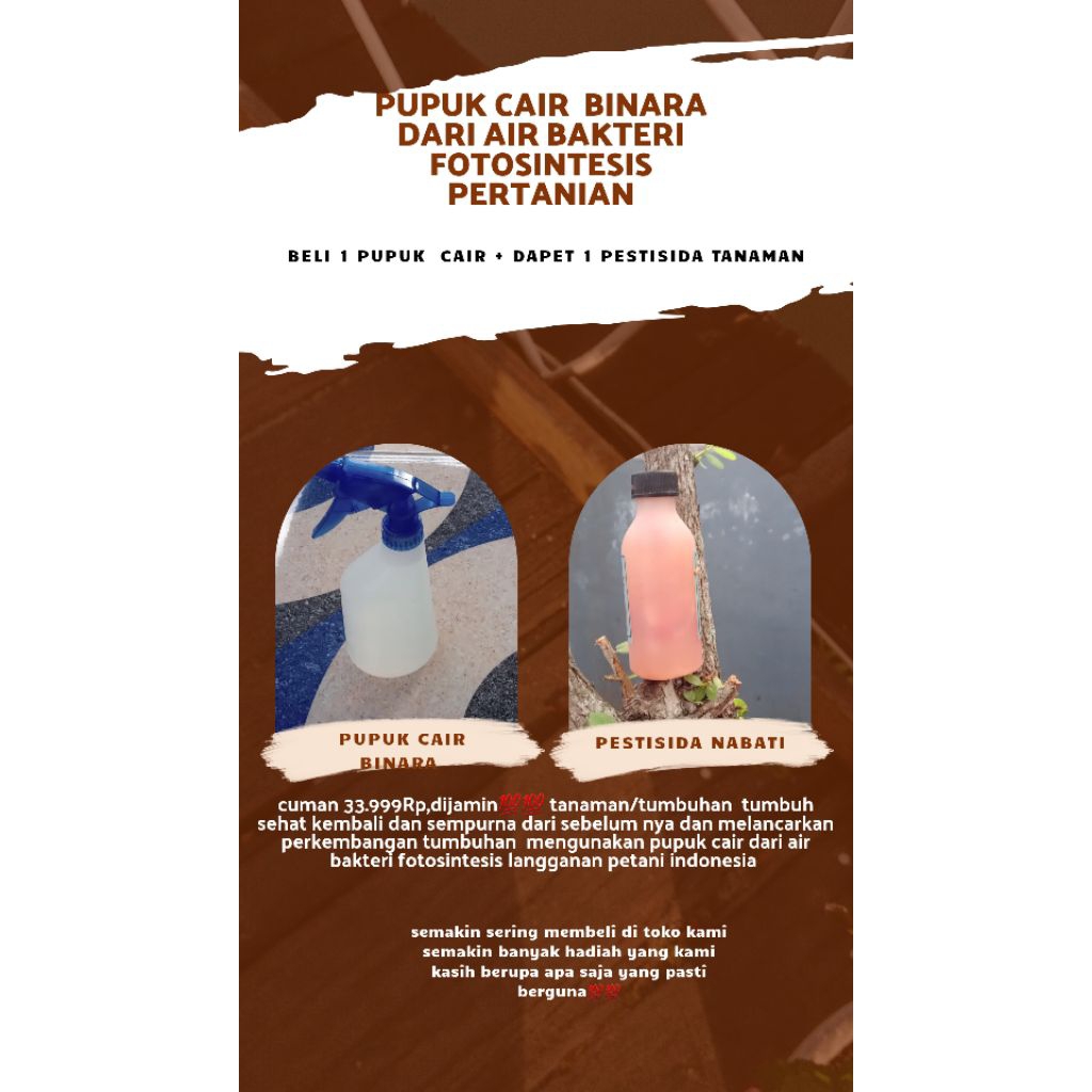 pupuk cair binara alami 600 mlpupuk cair mkp organik untuk cabe organik untuk tanaman tumbuhan dan b
