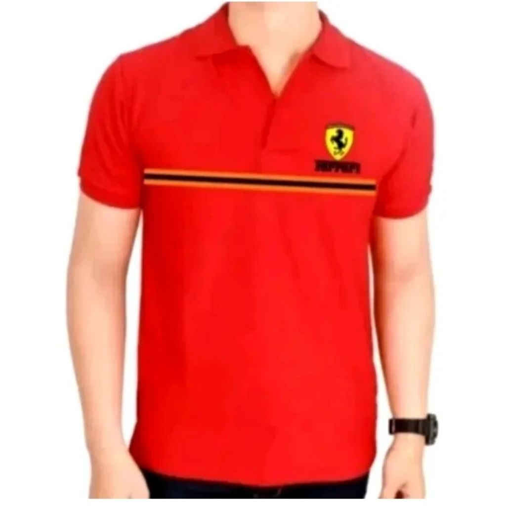Tshirt - Polo Shirt - Kaos Polo - Kaos Kerah - Baju Kerah - Ferrari