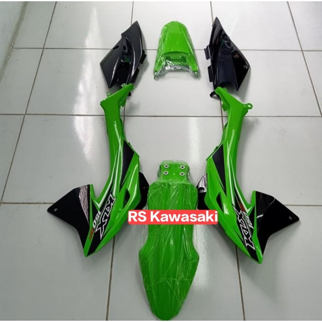 cover body full set fullset KLX 150 BF hijau original