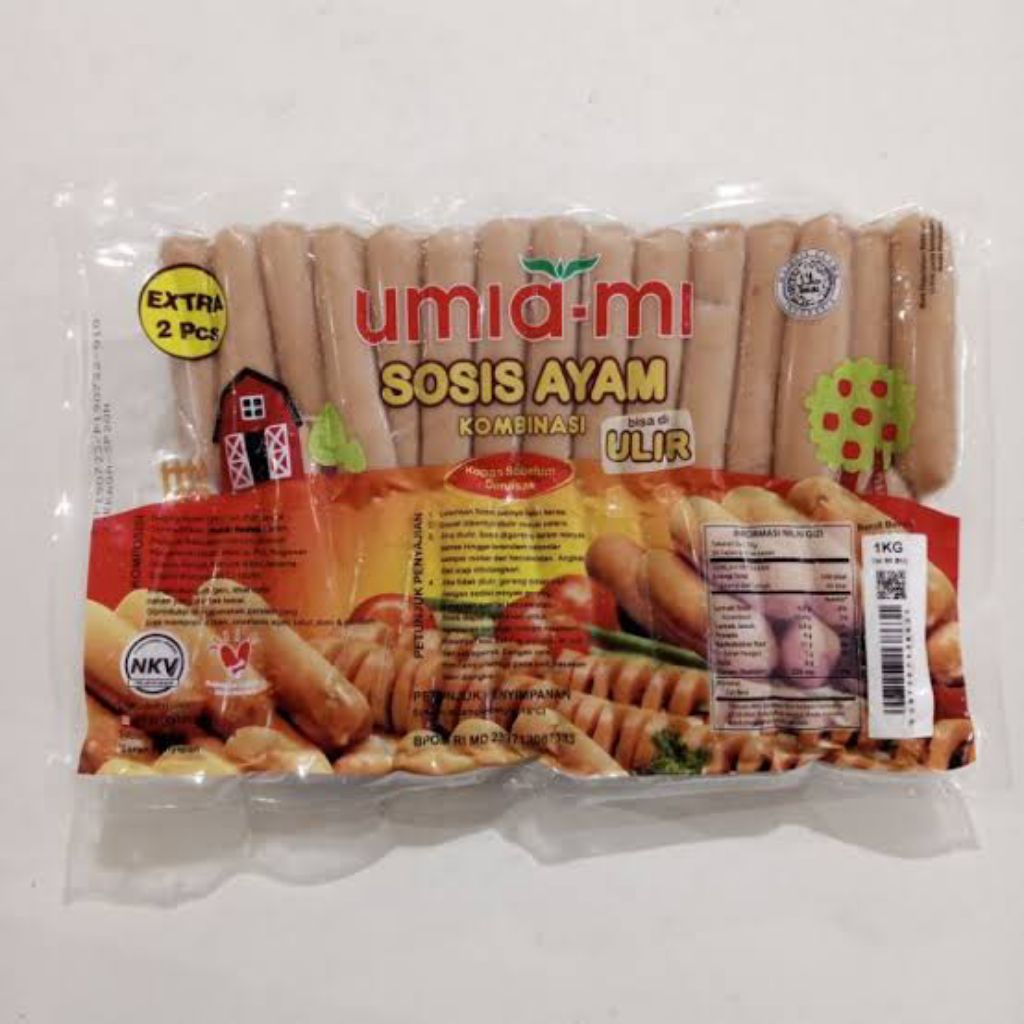 

Umiami Sosis Ayam 60 pcs 1000 gr (Frozen Food)