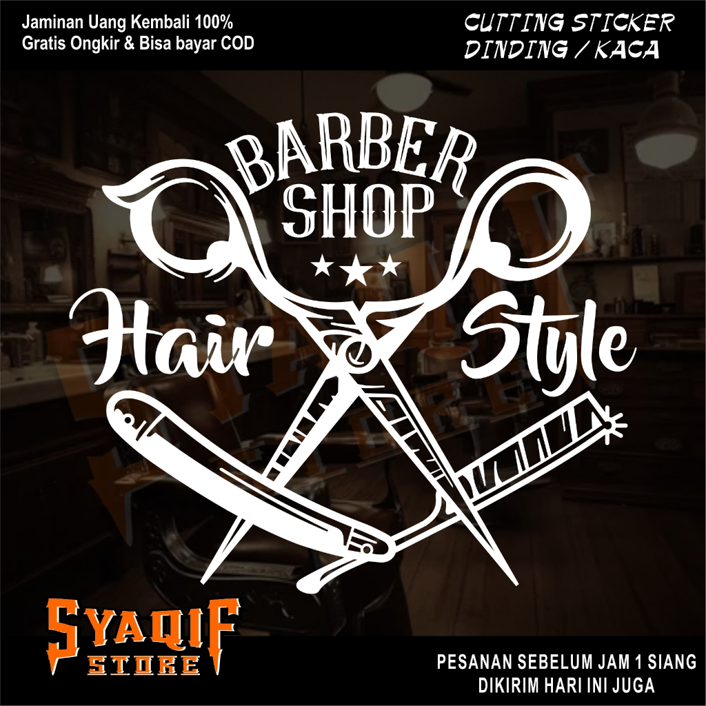 NEW STICKER CUTTING BARBERSHOP
