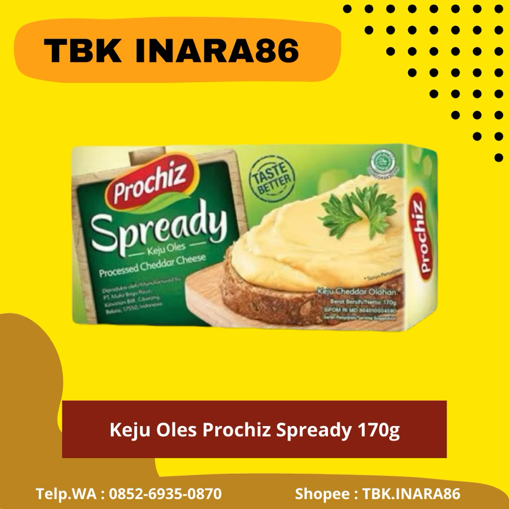 

Prochiz Cheese Spready 170g – Keju Oles Lembut untuk Roti & Snack