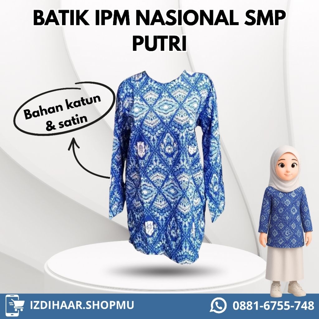 Batik IPM Muhammadiyah Putri Nasional Motif baru