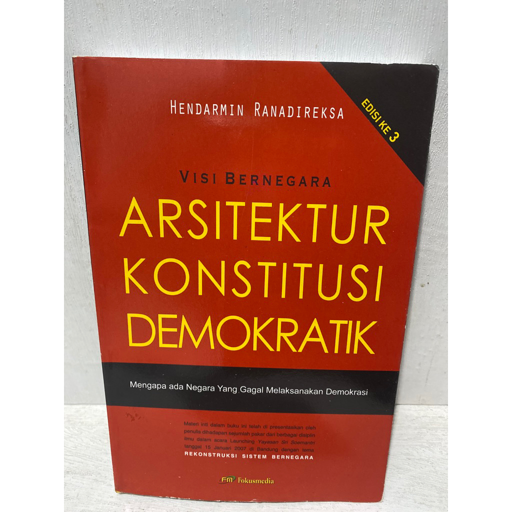 Buku Original ARSITEKTUR KONSTITUSI DEMOKRATIK - HENDARMIN RANADIREKSA