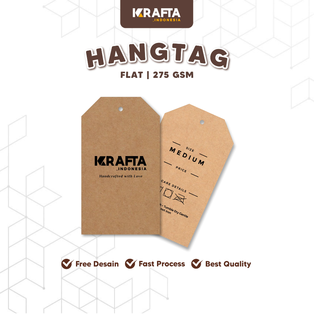 

Cetak Hang Tag Label Baju Custom – Kertas Kraft 275 gsm