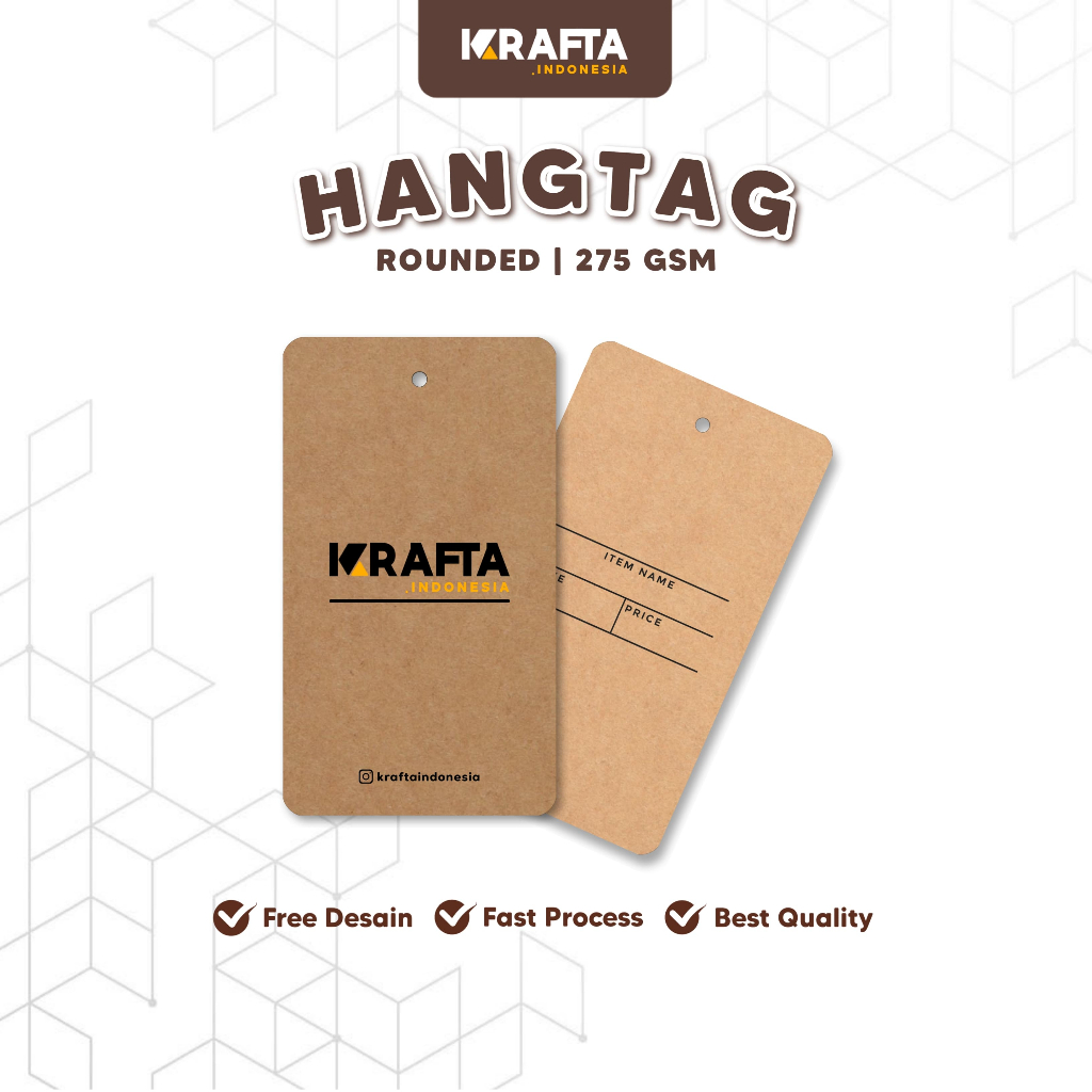

Label Hangtag Rounded Premium Custom – Kertas Kraft 275 gsm
