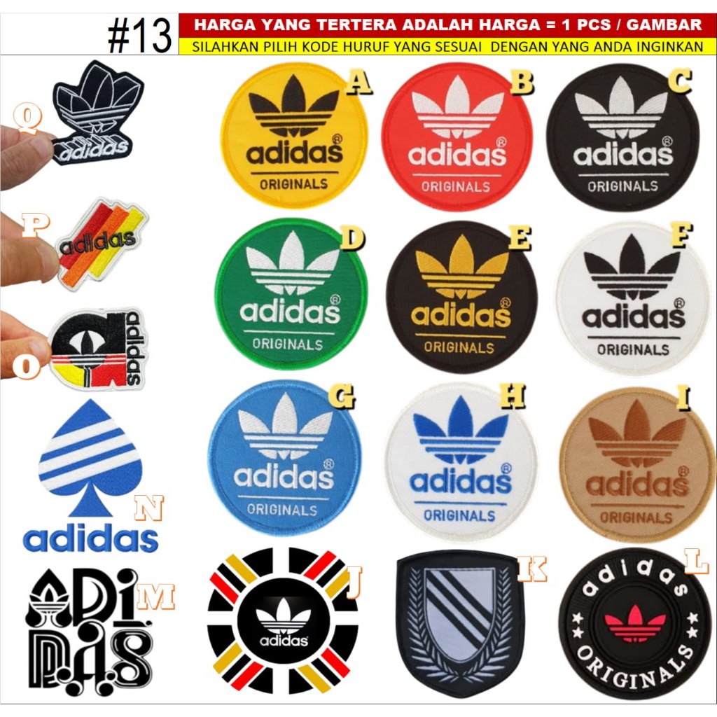 #13-ADIDAS CLOVER ICON LOGO PATCH EMBROIDERY