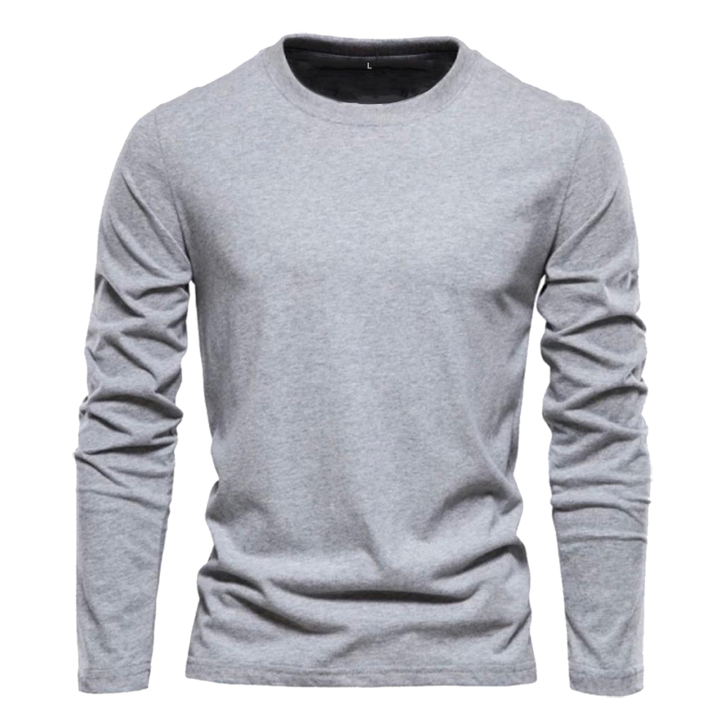 Terbaru Kaos Lengan Panjang Polos Misty Katun Casual Pria Wanita 24s Premium Size S M L XL XXL