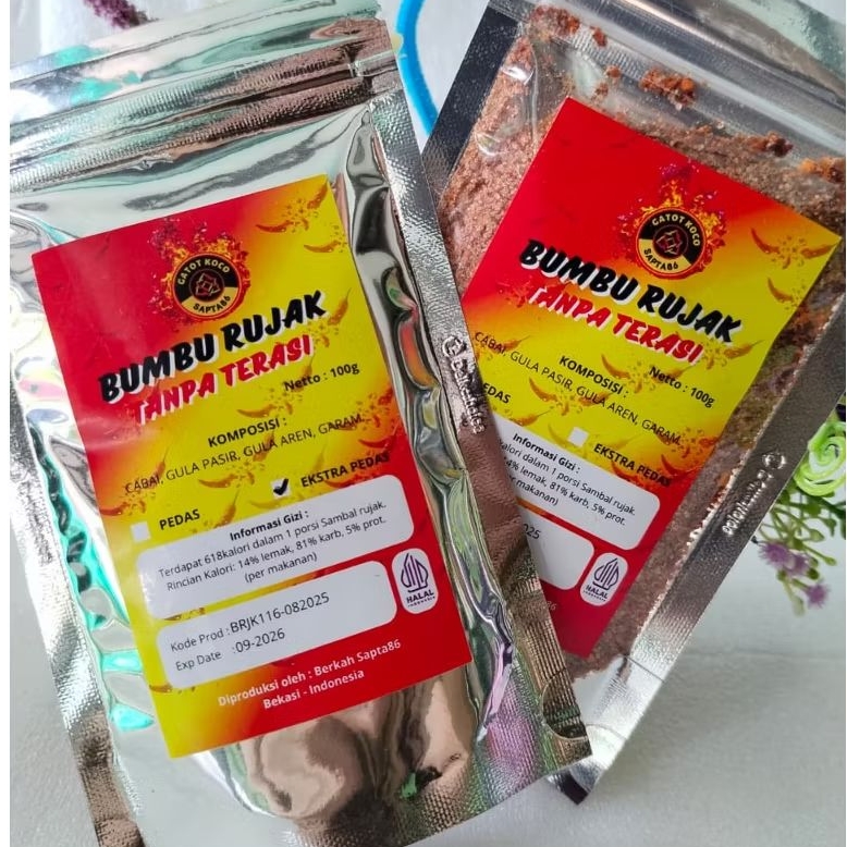 

BUMBU RUJAK TABUR 100GR TANPA TRASI | BUMBU RUJAK BANGKOK | BUMBU RUJAK BUAH