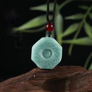 Liontin Tai Chi Bagua Air Biru Jade Liontin Jade Es Liontin Jade Empat Musim Unisex