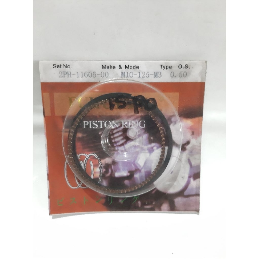 RING PISTON SEHER MIO M3 2PH-11605-00 OS 0.50 FUKUYAMA