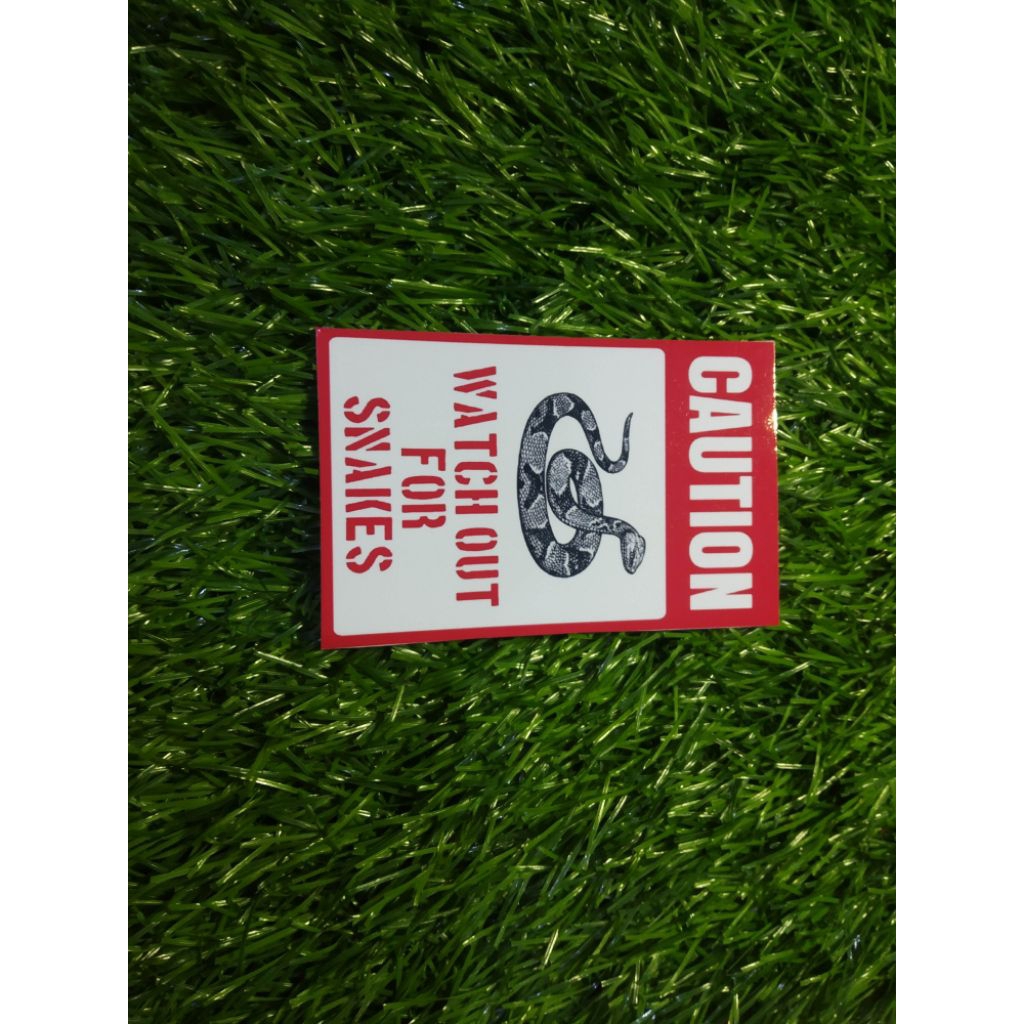 

stiker vinyl caution snakes