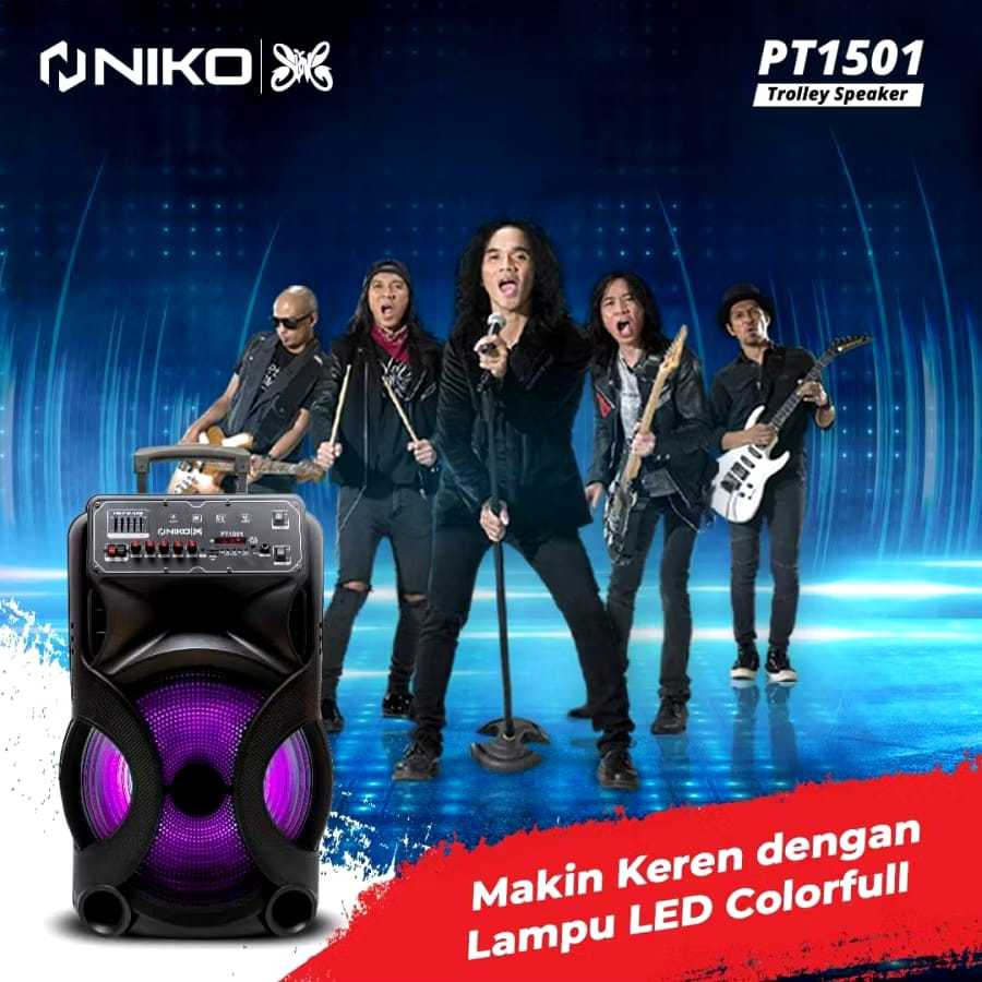 SPEAKER NIKO 15 INCH. SPEAKER NIKO PT1501 SPEAKER BLUETOOTH. SPEAKER KARAOKR