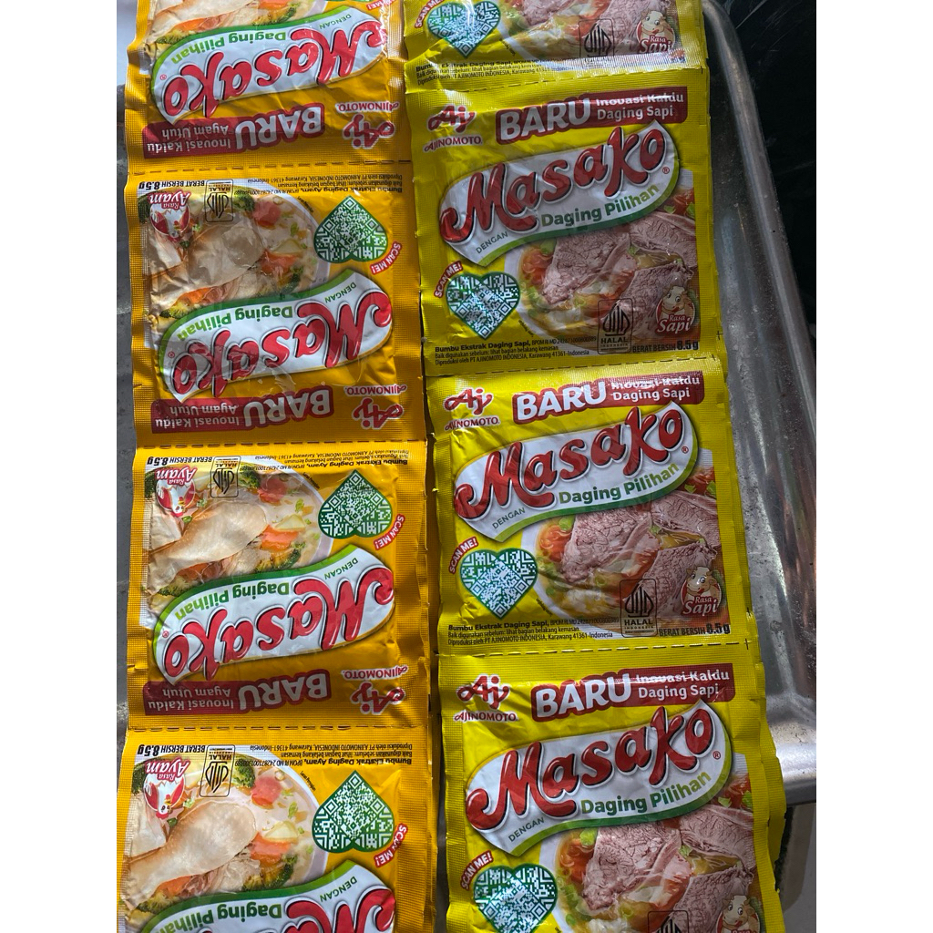 

masako 8.5g 1 receng isi 12pcs