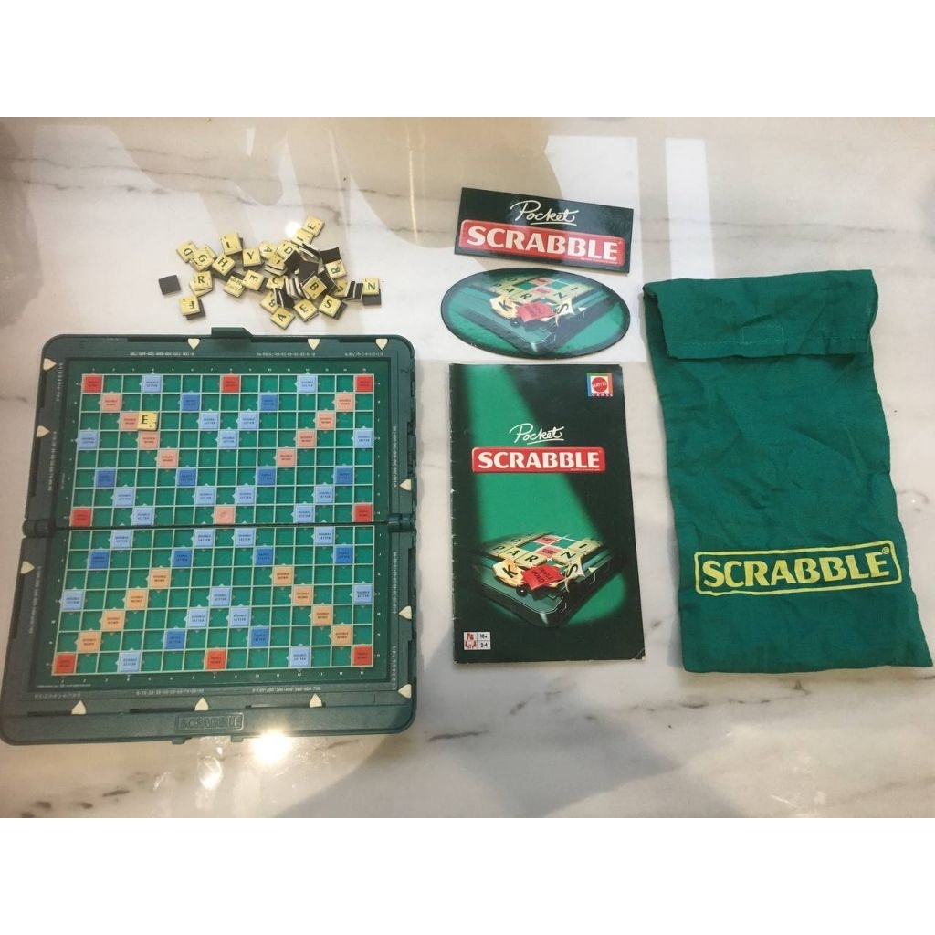 PRELOVED - MATTEL Magnetic Pocket SCRABBLE Mainan Susun Kata