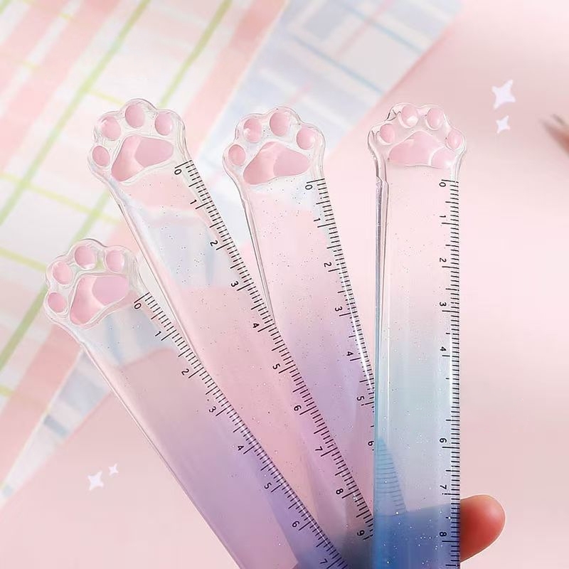 

Penggaris Cakar Kucing Gradien Meow Meow, Gaya Pelajar Girly, Penggaris Ukur 15cm, Penggaris Gambar, Penggaris Anti Pecah yang Lucu