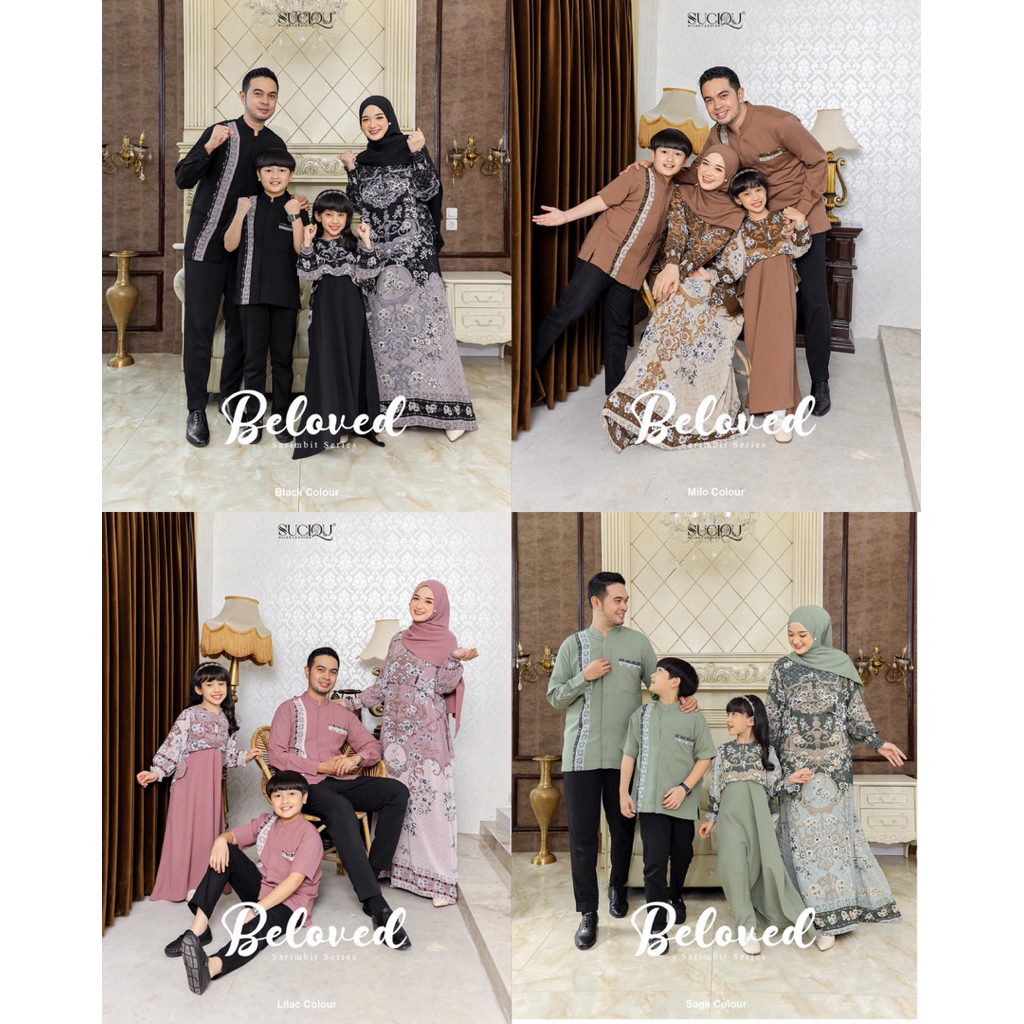 BELOVED SARIMBIT SERIES BY SUCIQU - BAJU LEBARAN KELUARGA - FAMILY SET FAMSET PO=SABAR