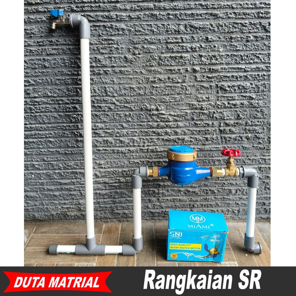 PAKET KOMPLIT RANGKAIAN SR Meteran Air Besi PDAM / Water Meter Paket Rangkaian SR