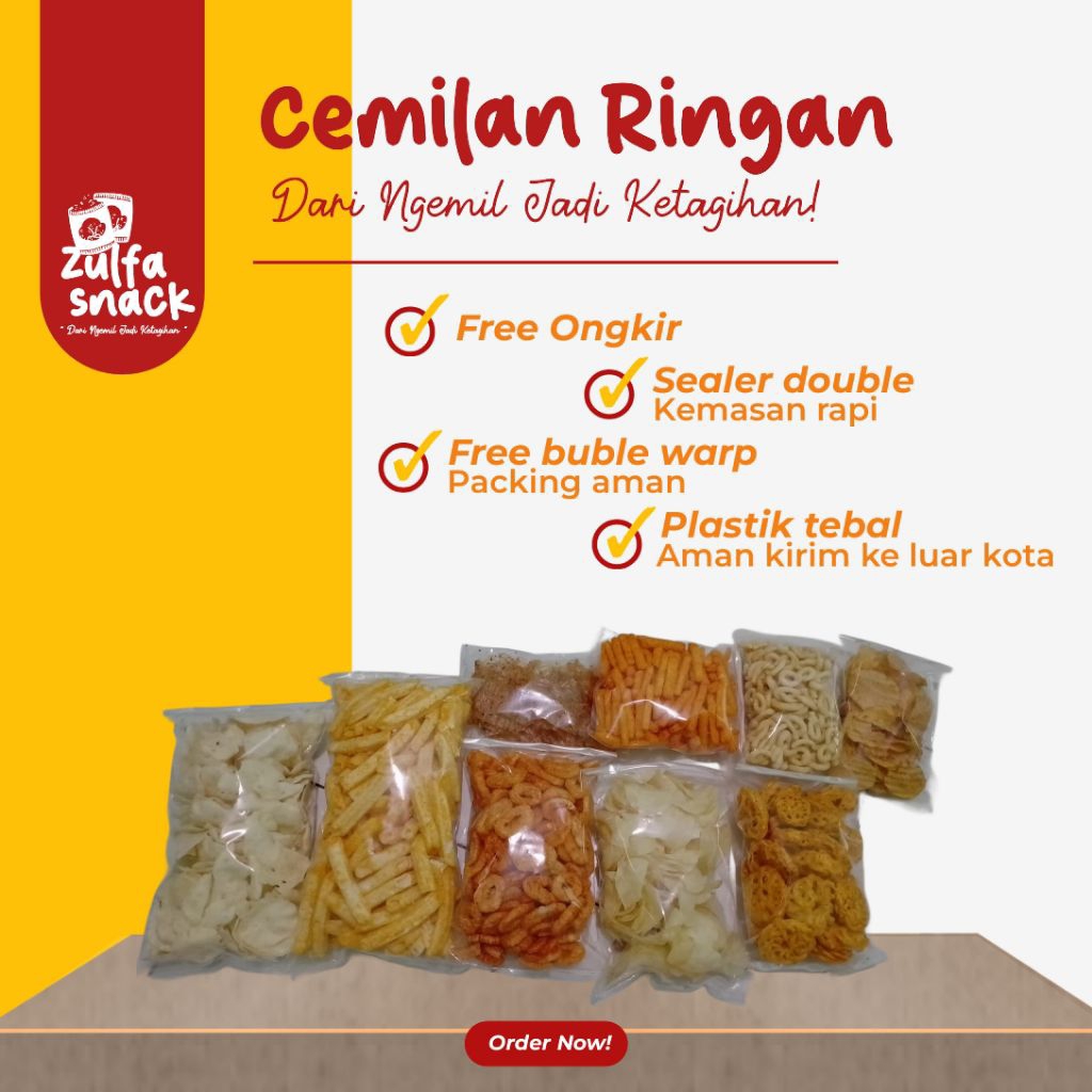 

Cemilan Ringan | Kemasan Ekonomis