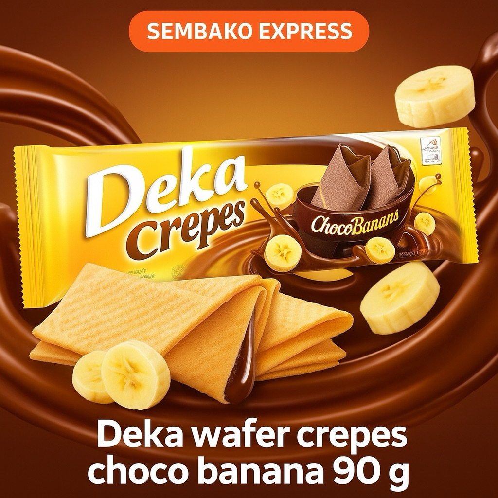 

Deka Wafer Crepes Choco Banana 90g – Camilan Lezat Isi Pisang & Cokelat