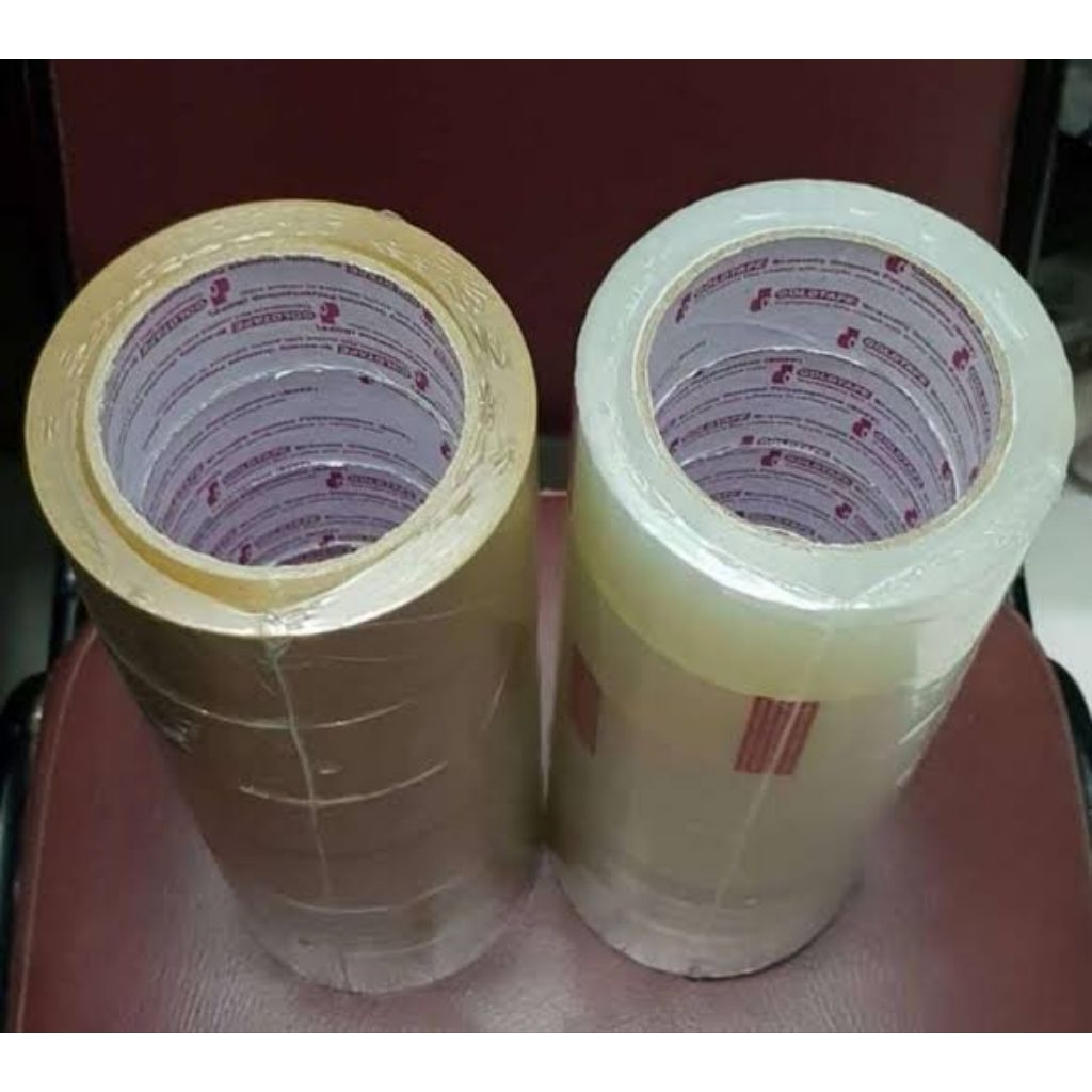 

lakban goldtape premium coklat dan bening 1tabung isi 6roll