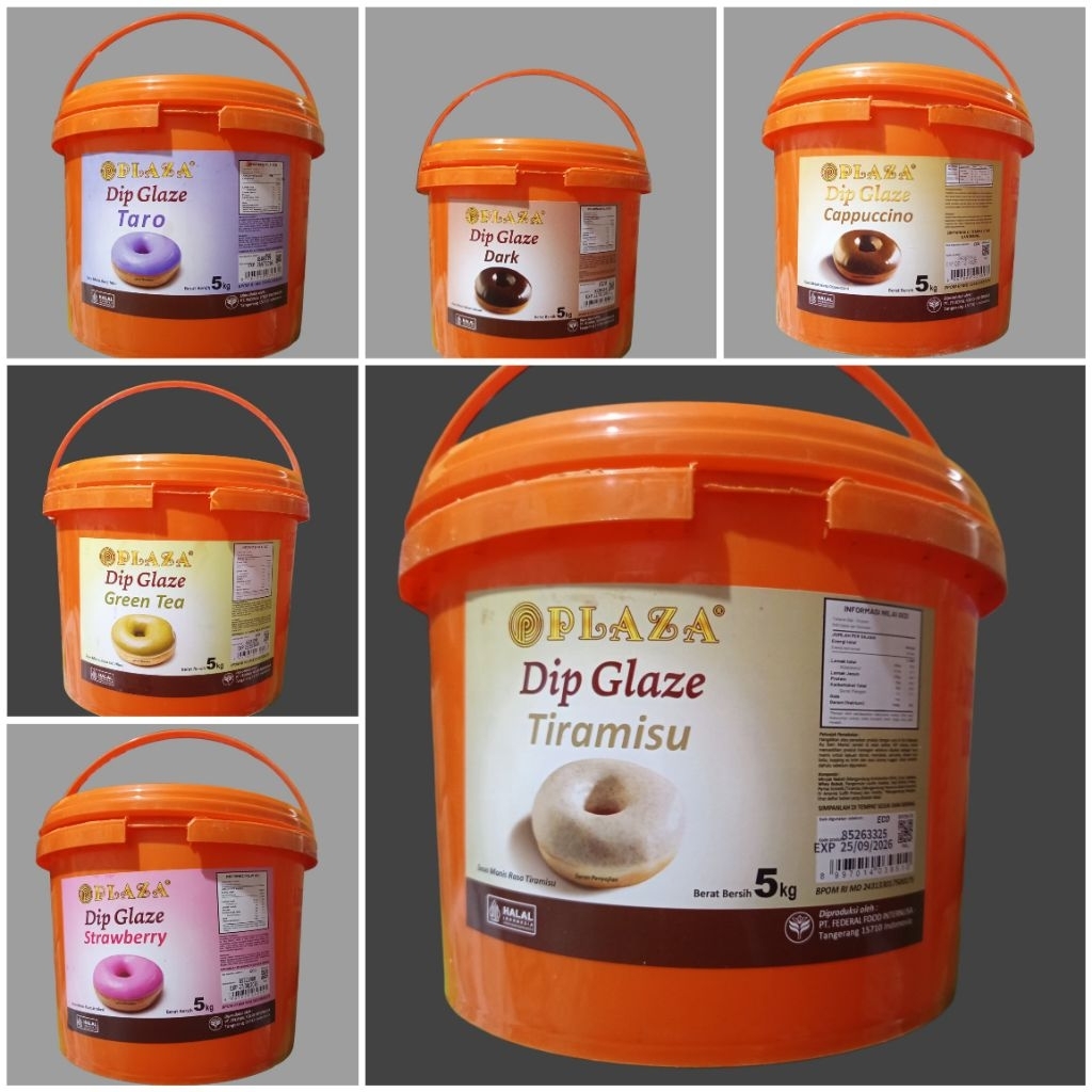 

Dip Glaze Plaza eco 5 kg ember/toping donat/dekorasi kue