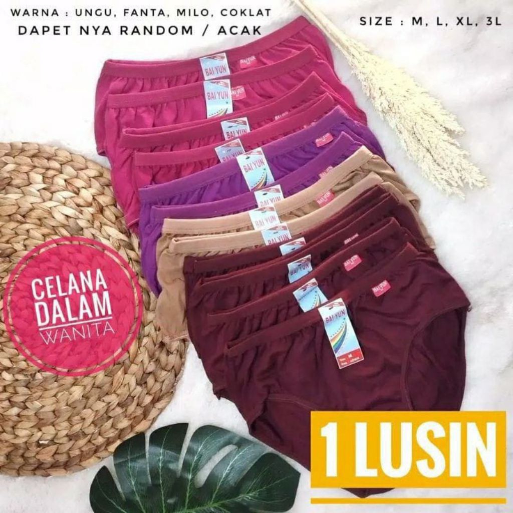 3pcs Celana Dalam Sport Perempuan wanita dewasa | Celana dalam Cewek